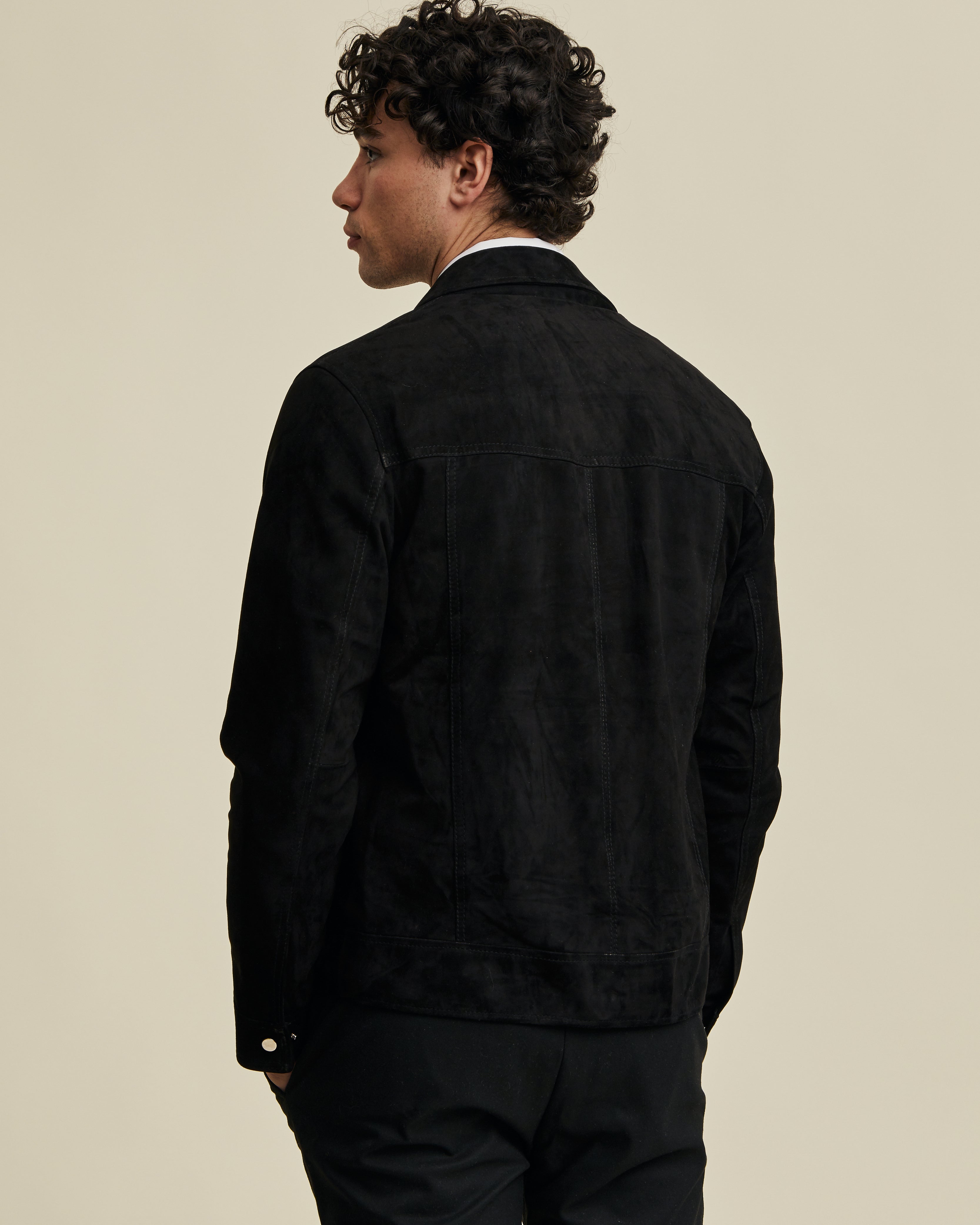 black suede jacket