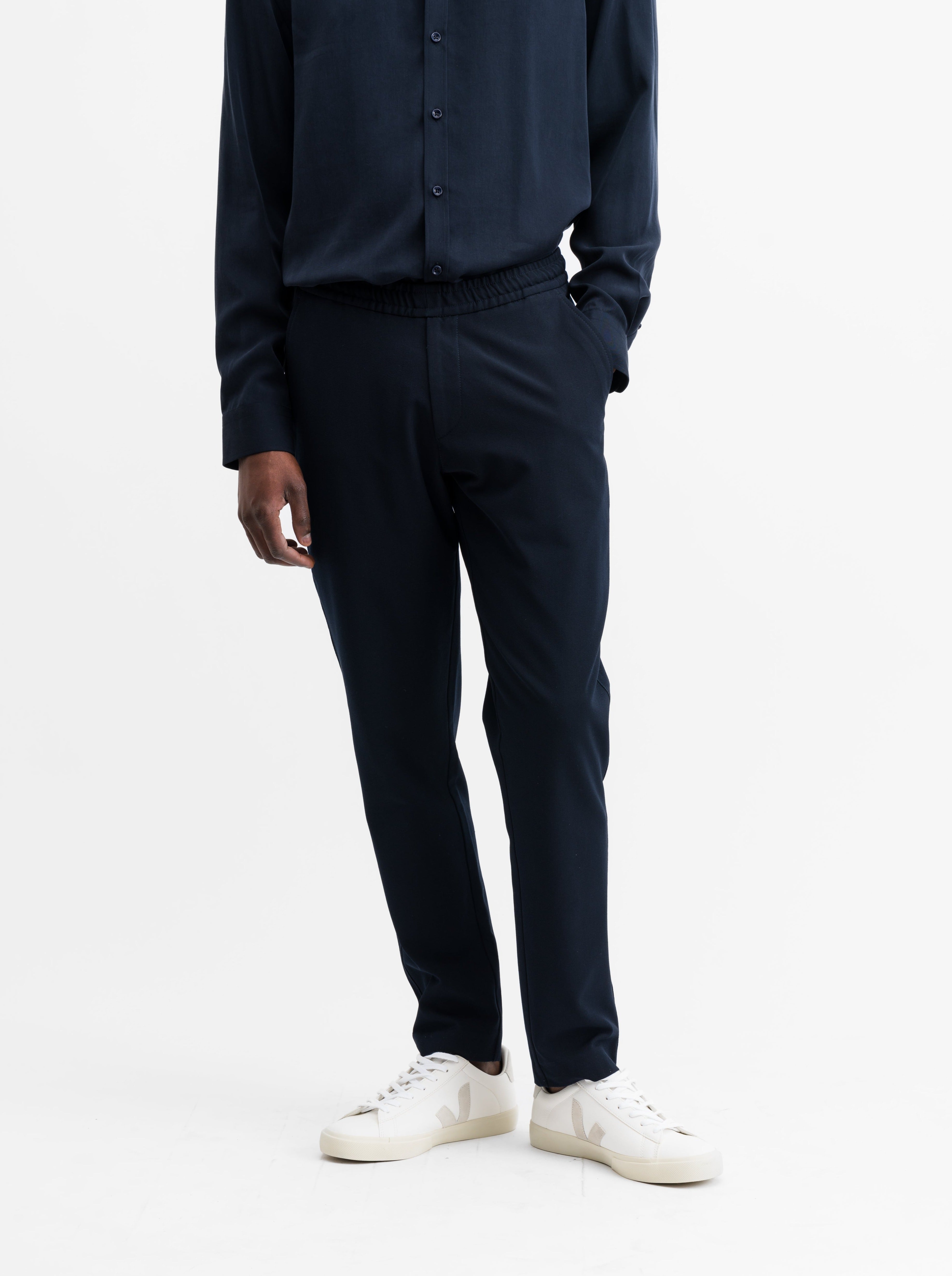 ファッションなデザイン Navy Dark Trousers Drawstring | Grandfrank – Frank Grand パンツ